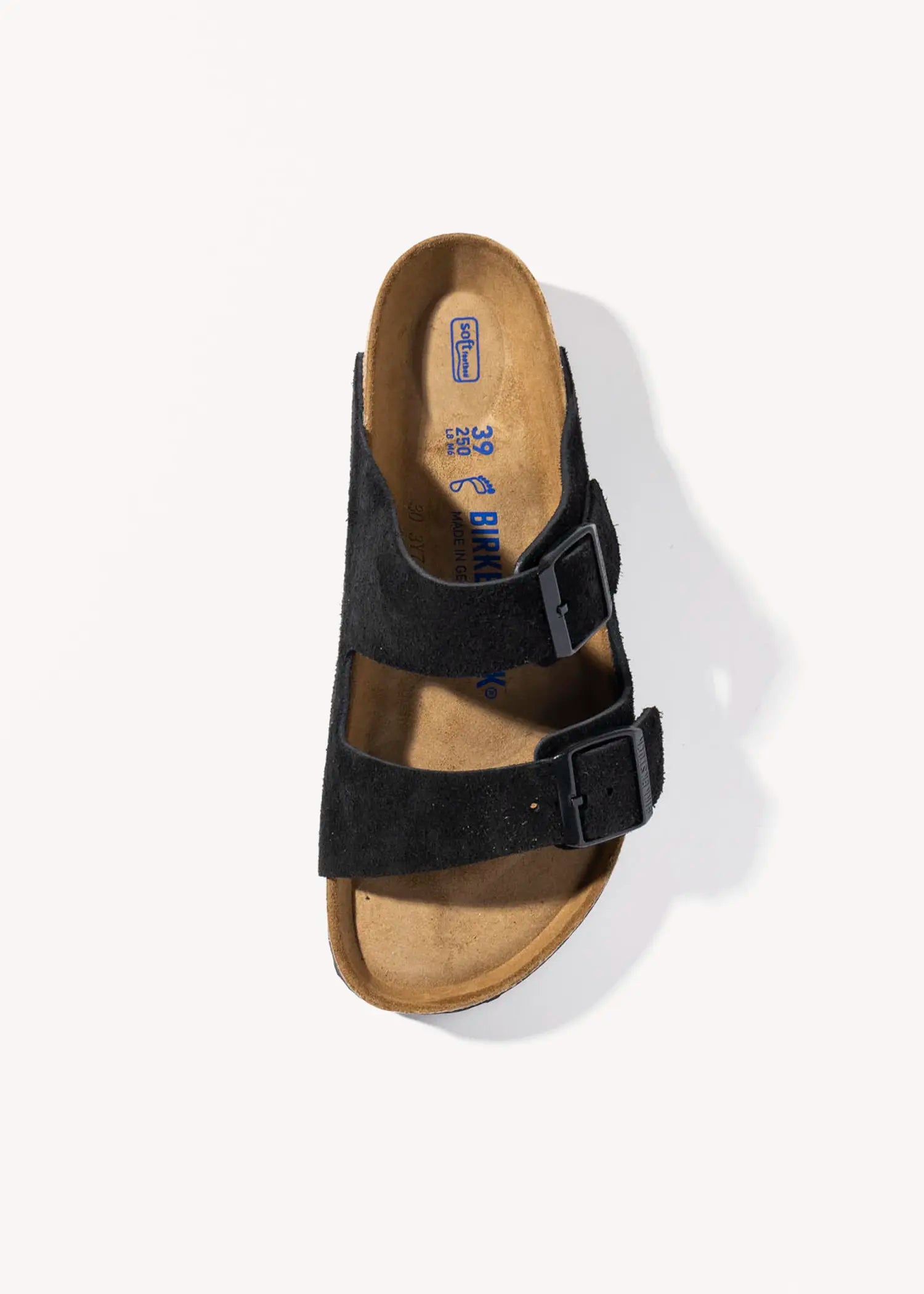 swatch_black suede arizona sandal flat sandals