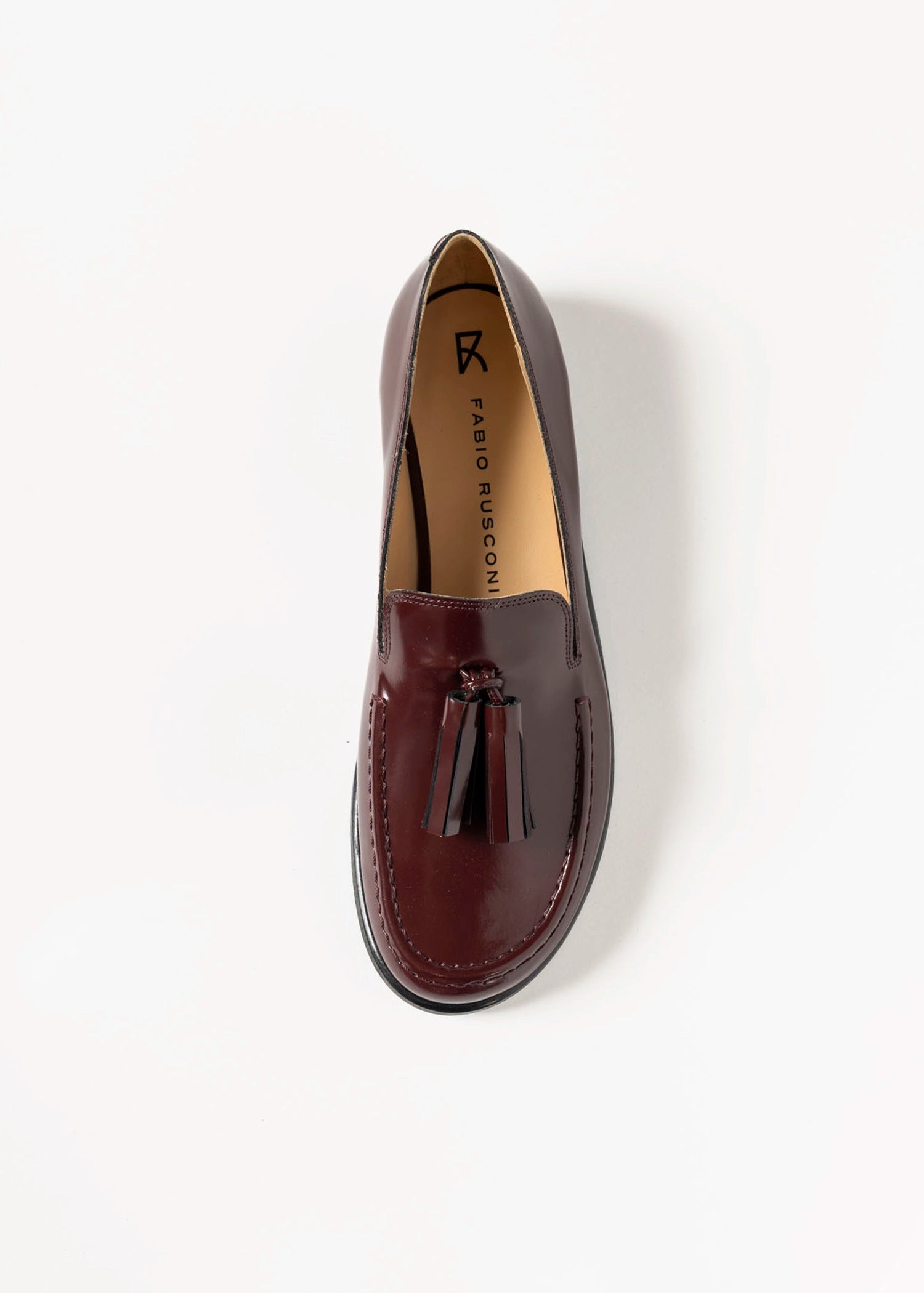 swatch_prune leather tassel loafer