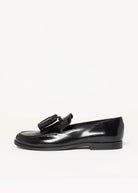 swatch_black leather tassel loafer
