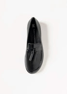 swatch_black leather tassel loafer