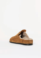 swatch_Sigaro Suede shearling lined clog shoes