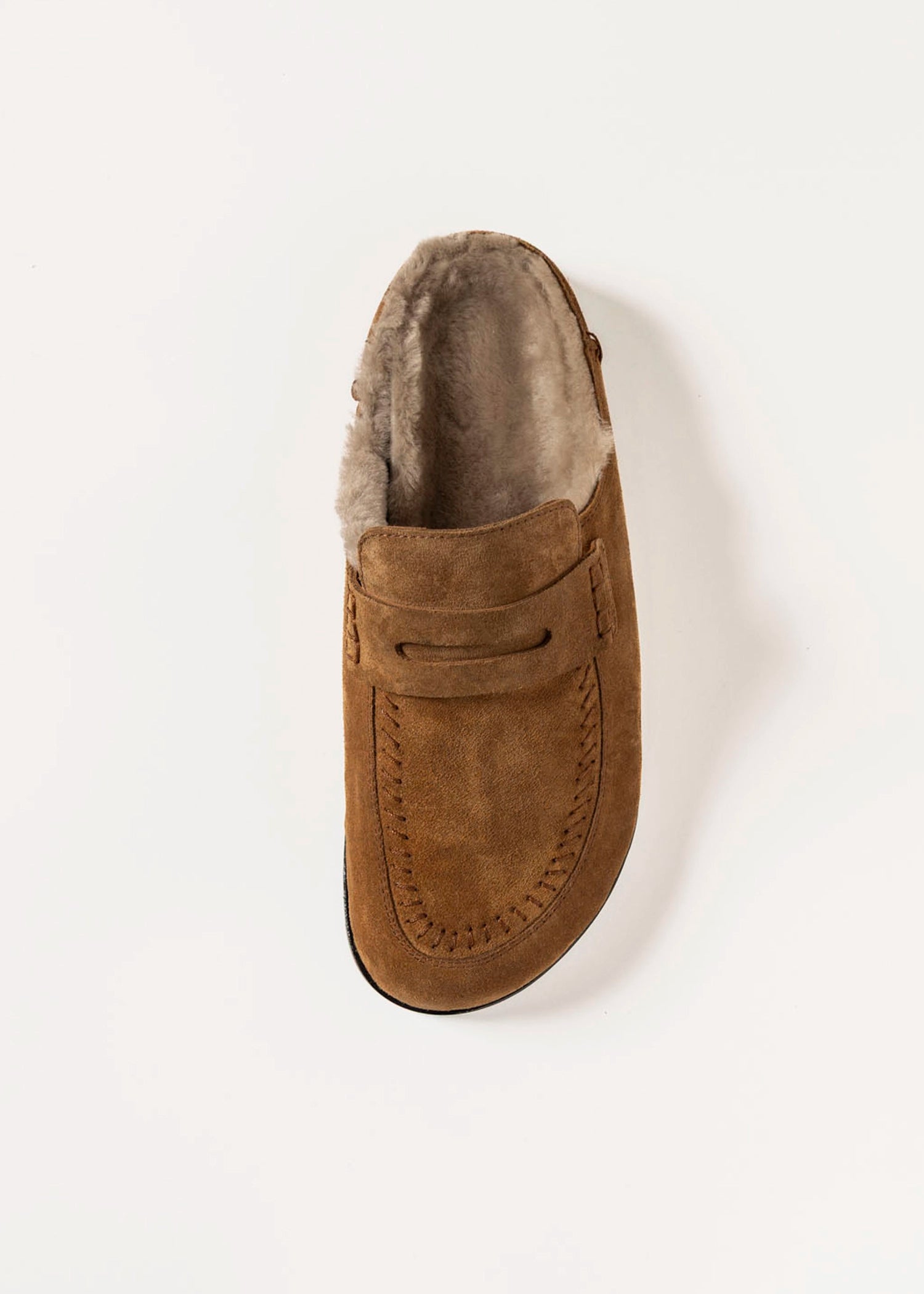 swatch_Sigaro Suede shearling lined clog shoes