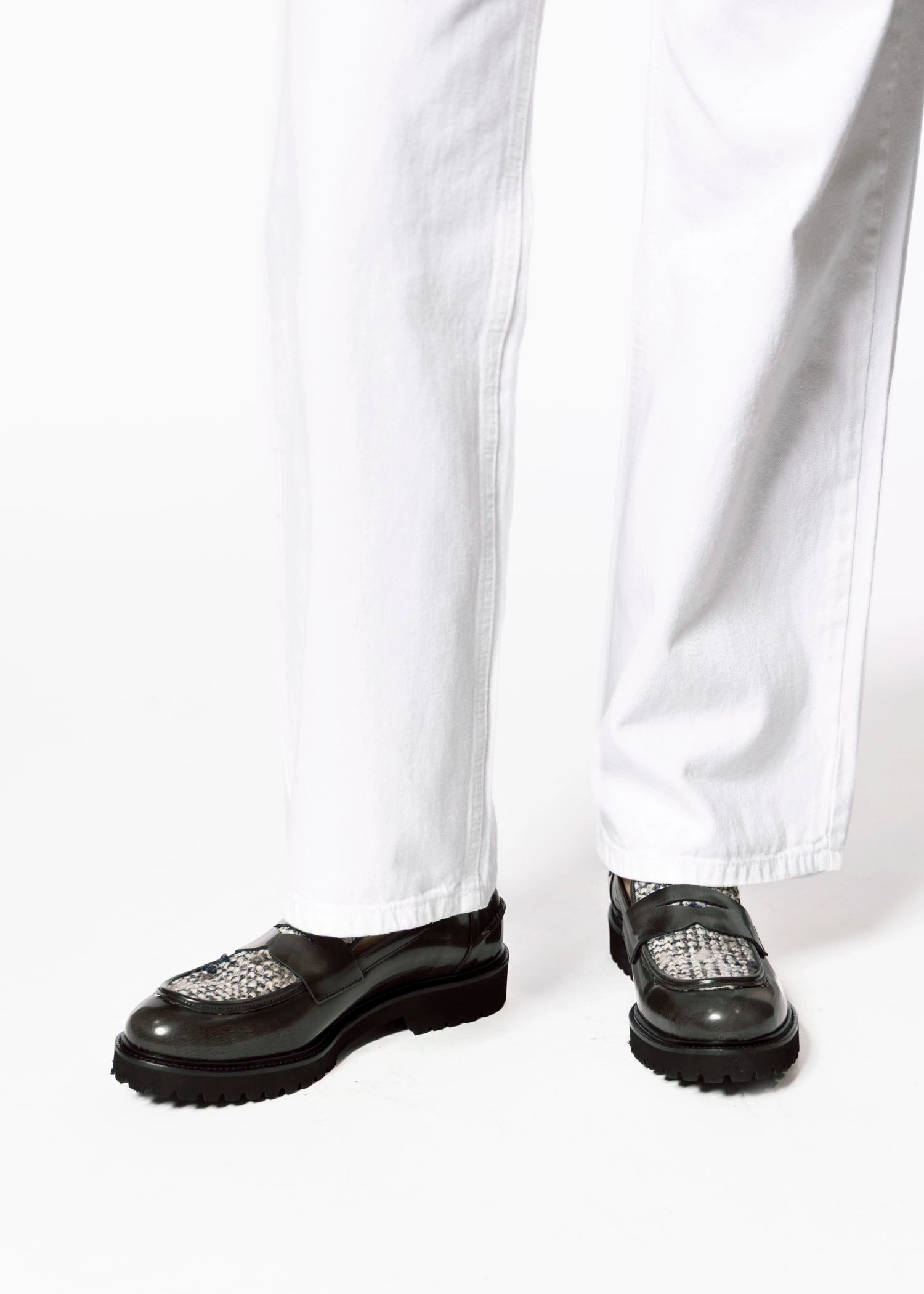 swatch_Grey Leather classic penny loafer