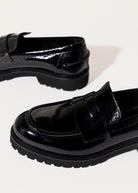 swatch_Black Patent classic penny loafer