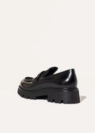 swatch_Black Leather lug sole loafer