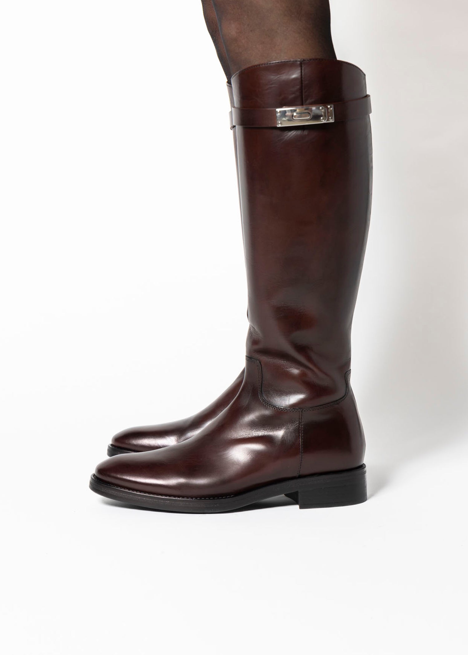 swatch_brown leather classic riding boot boots