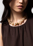swatch_Beige pebbles beaded necklace