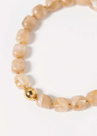 swatch_Beige pebbles beaded necklace