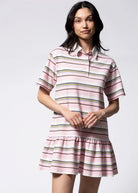 swatch_Pink striped polo dress
