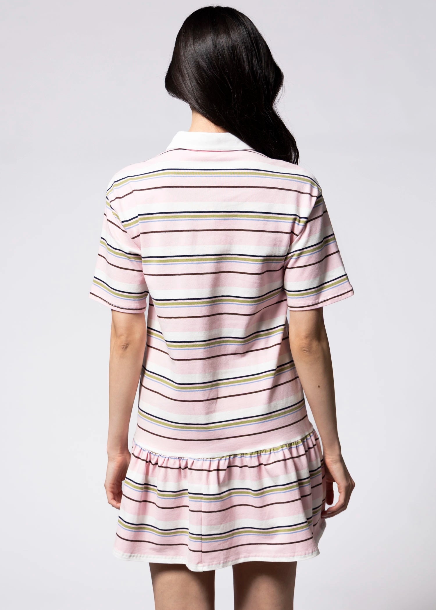 swatch_Pink striped polo dress