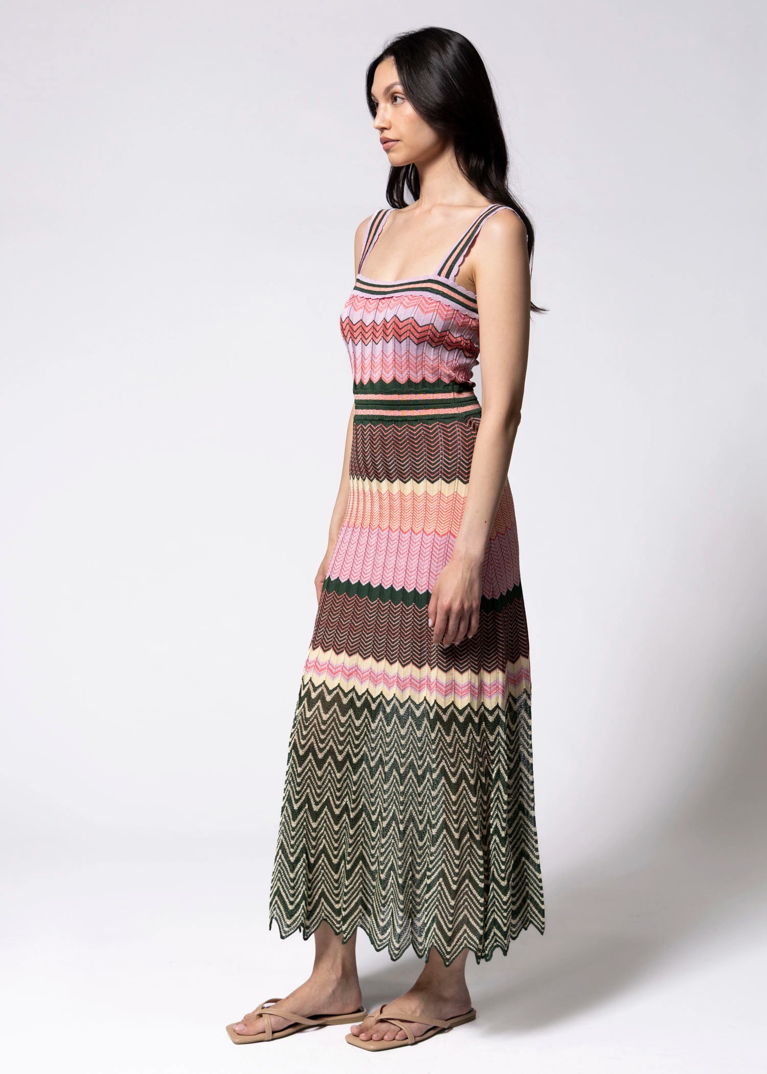swatch_Multi chevron print knit dress