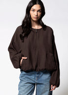 swatch_Brown sanctuary linen bubble jacket