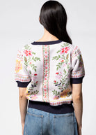 swatch_Multi floral short sleeve sweater