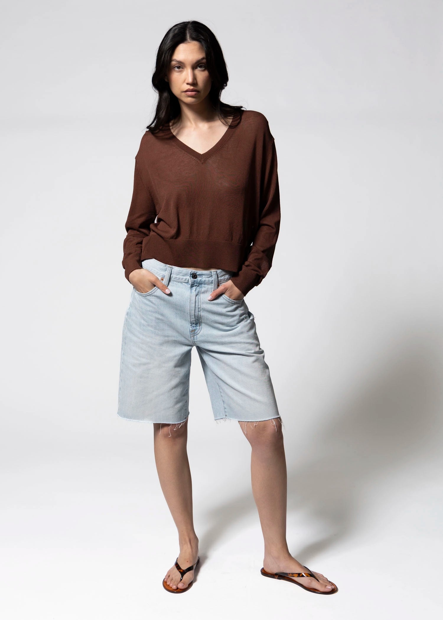 swatch_Chocolate deluc granadella sheer sweater
