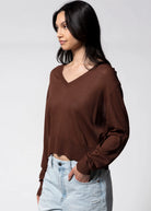 swatch_Chocolate deluc granadella sheer sweater