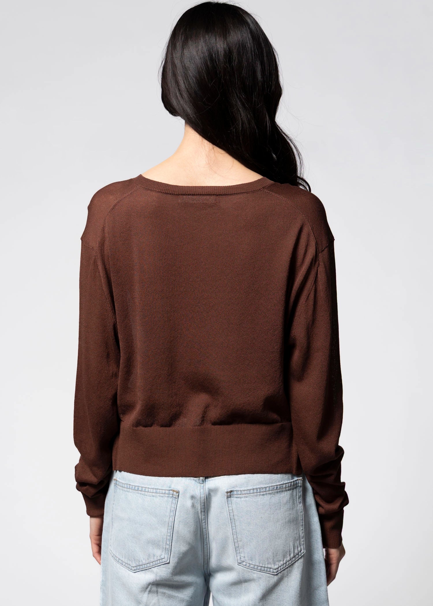 swatch_Chocolate deluc granadella sheer sweater