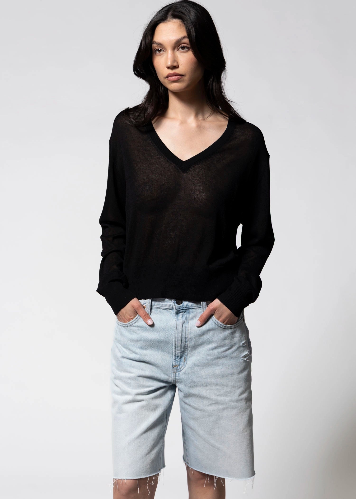 swatch_Black deluc granadella sheer sweater
