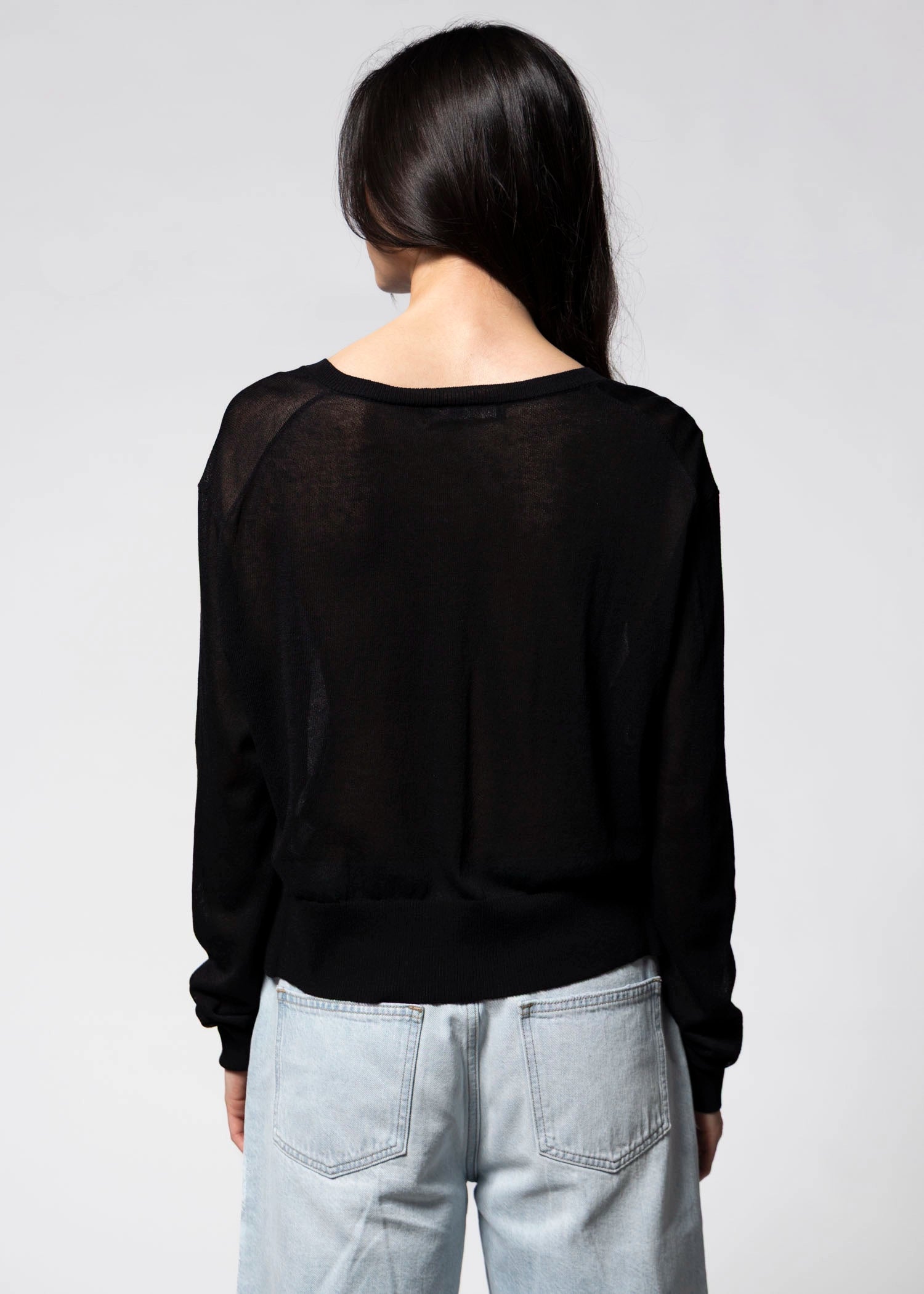 swatch_Black deluc granadella sheer sweater