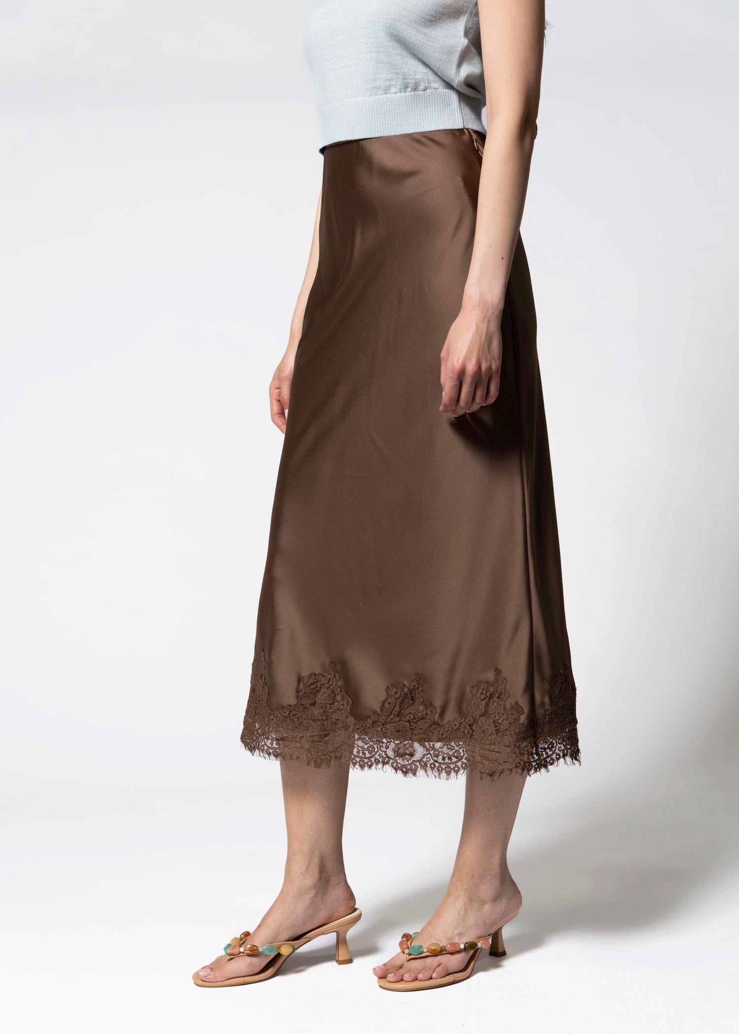 swatch_Mocha elodie the label enid satin skirt