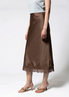 swatch_Mocha elodie the label enid satin skirt