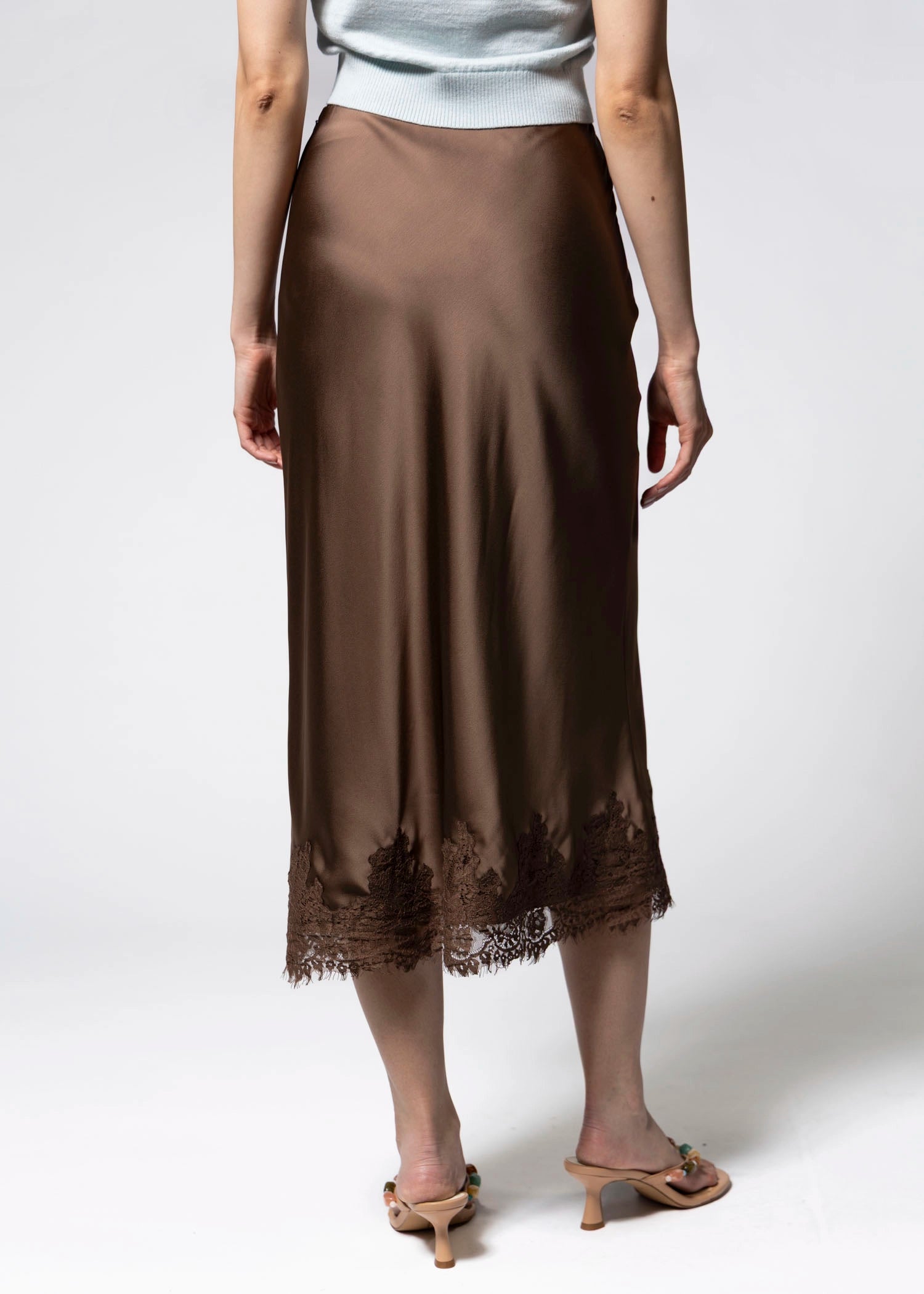 swatch_Mocha elodie the label enid satin skirt