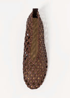 swatch_Chocolate Leather tony bianco Cheeky woven flat
