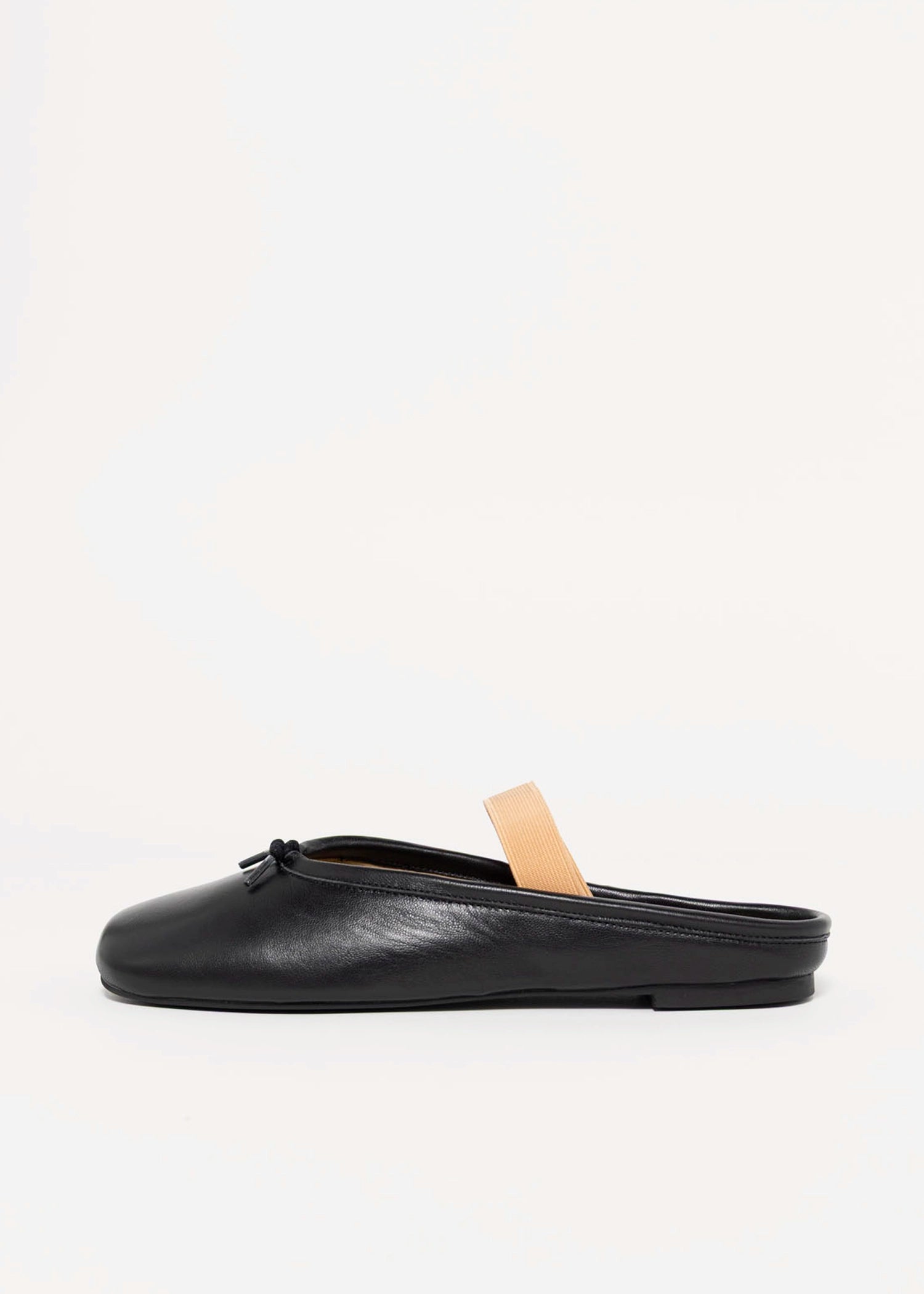 swatch_Black Leather tony bianco city ballet flat slide