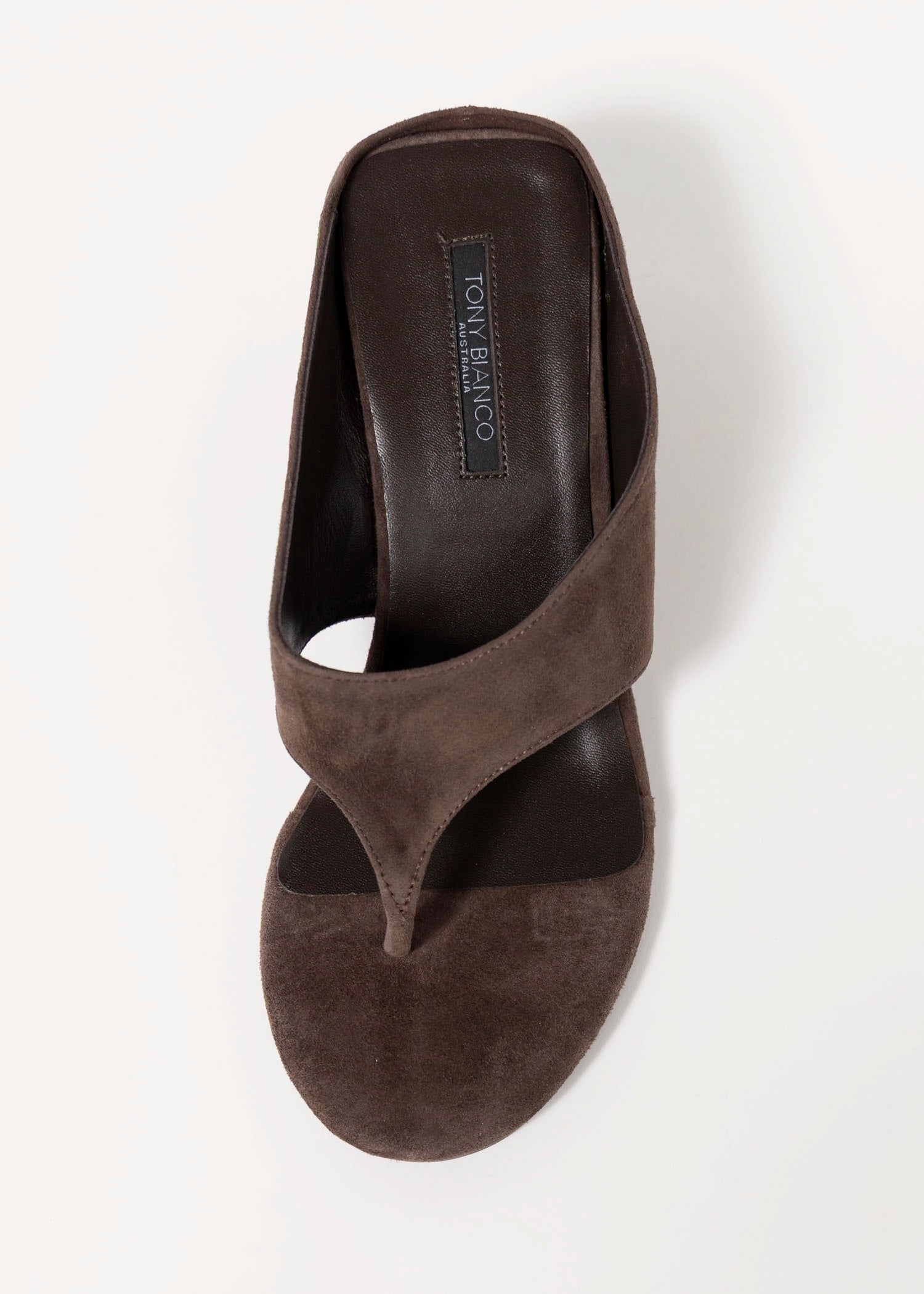 swatch_Espresso Suede tony bianco swift thong wedge sandal