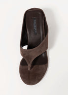 swatch_Espresso Suede tony bianco swift thong wedge sandal