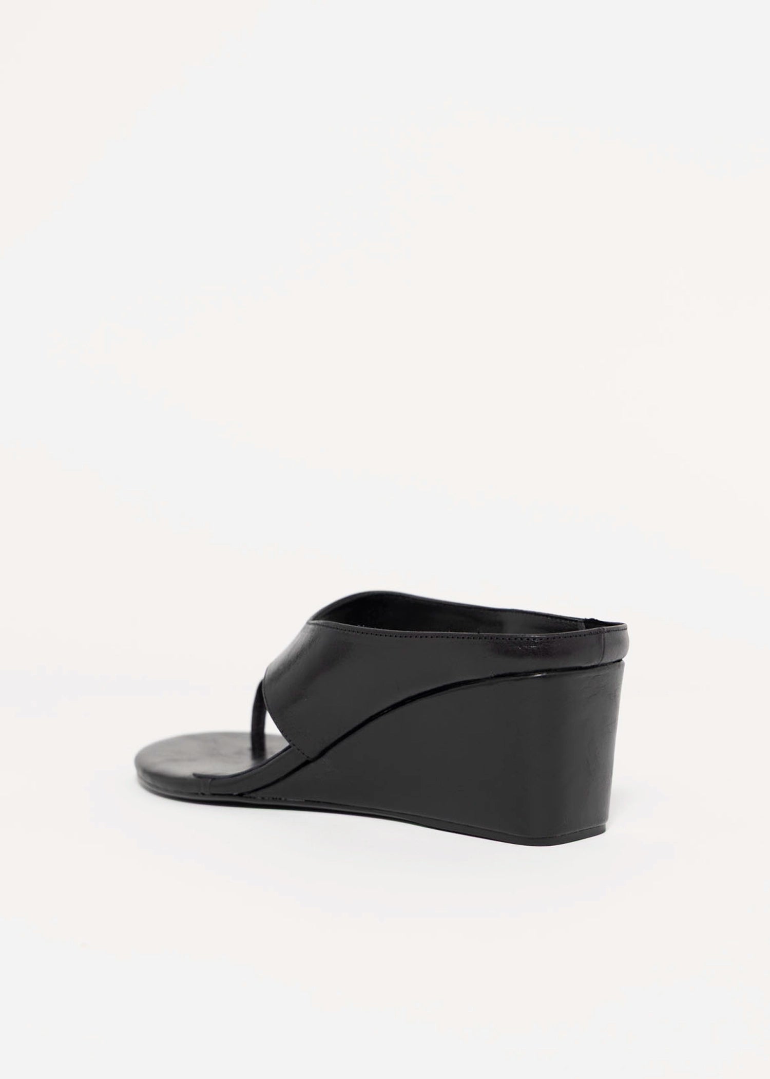 swatch_Black Leather tony bianco swift thong wedge sandal