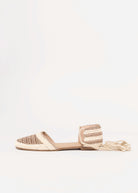 swatch_Khaki lace up crochet flat espadrille
