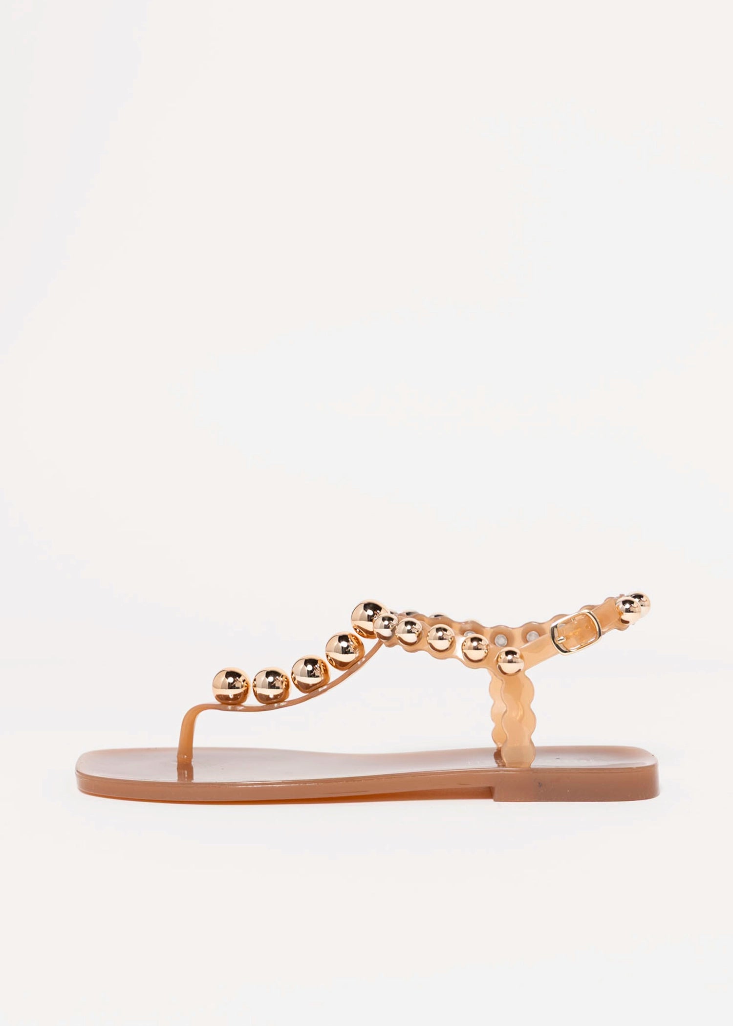 swatch_Caramel/Gold jeffrey campbell plated jelly sandal