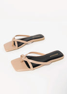 swatch_Beige Kace thong sandal