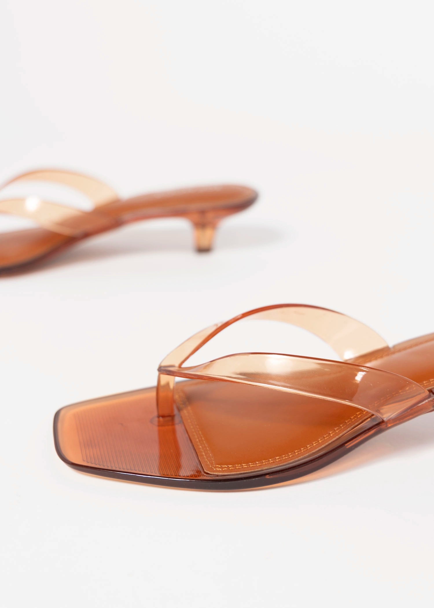 swatch_Tan jelly thong heeled sandal