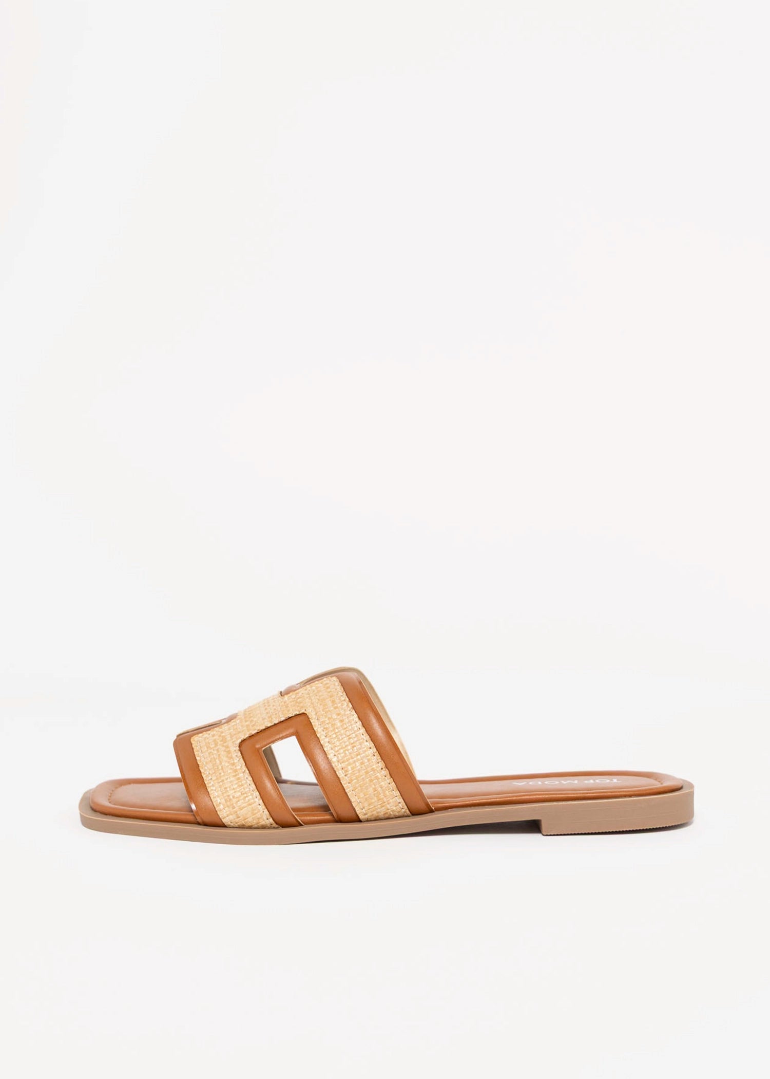 swatch_Tan elio raffia slide sandal