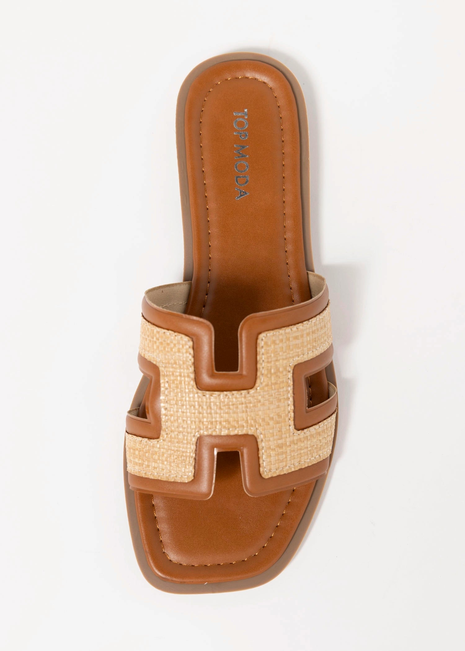 swatch_Tan elio raffia slide sandal