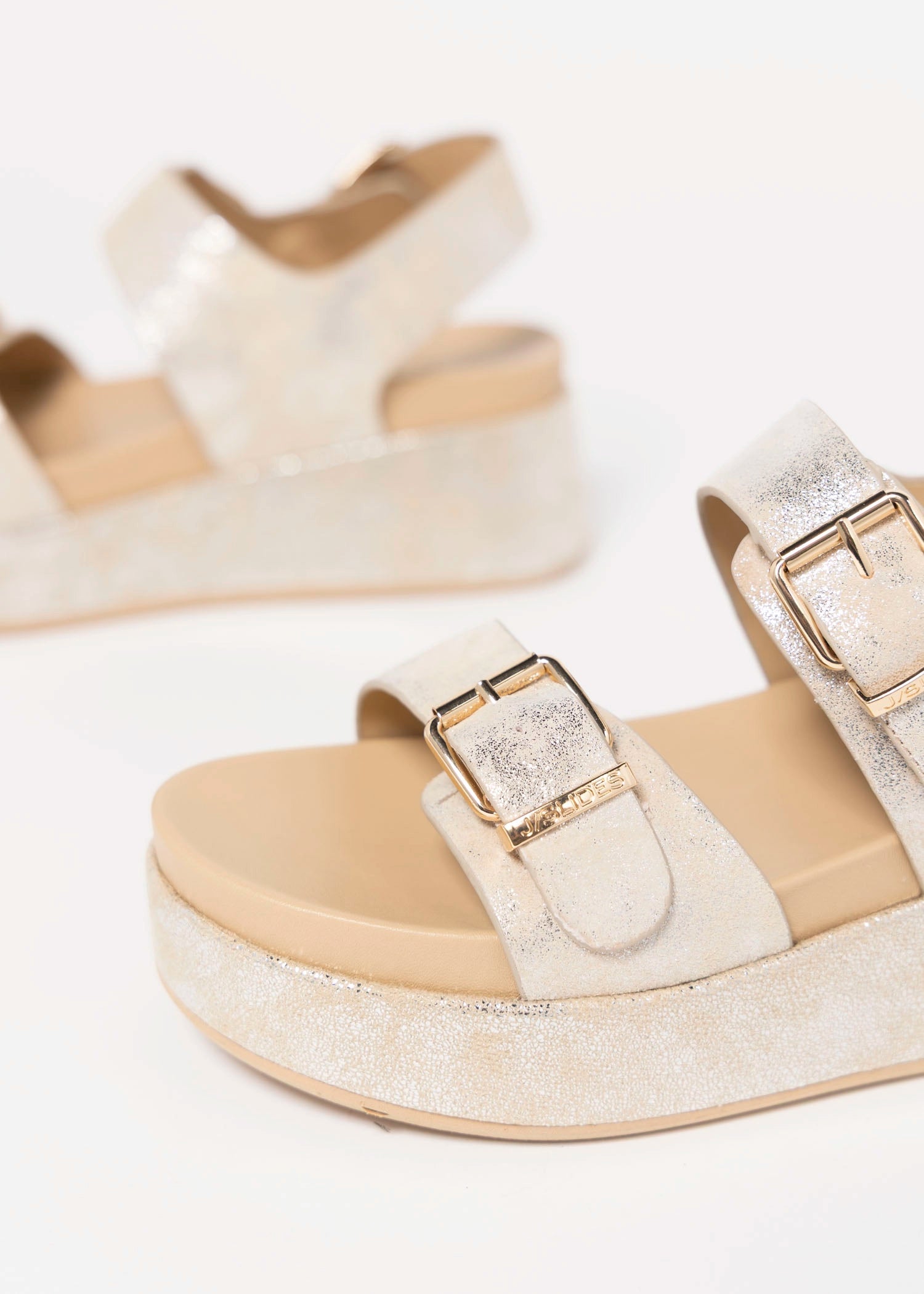 swatch_Metallic Suede jslides brooke platform sandal