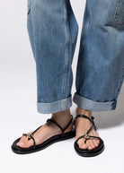 swatch_Black Leather dolce vita deane sandal