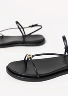swatch_Black Leather dolce vita deane sandal