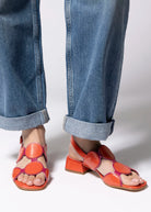swatch_Fuchsia/Orange l'idea low heel sandal