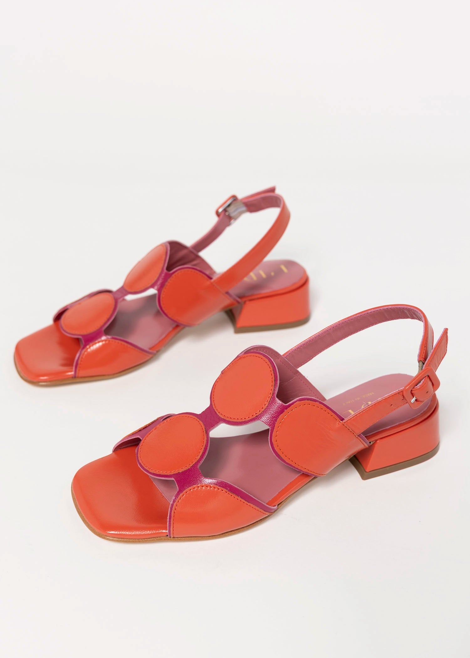 swatch_Fuchsia/Orange l'idea low heel sandal
