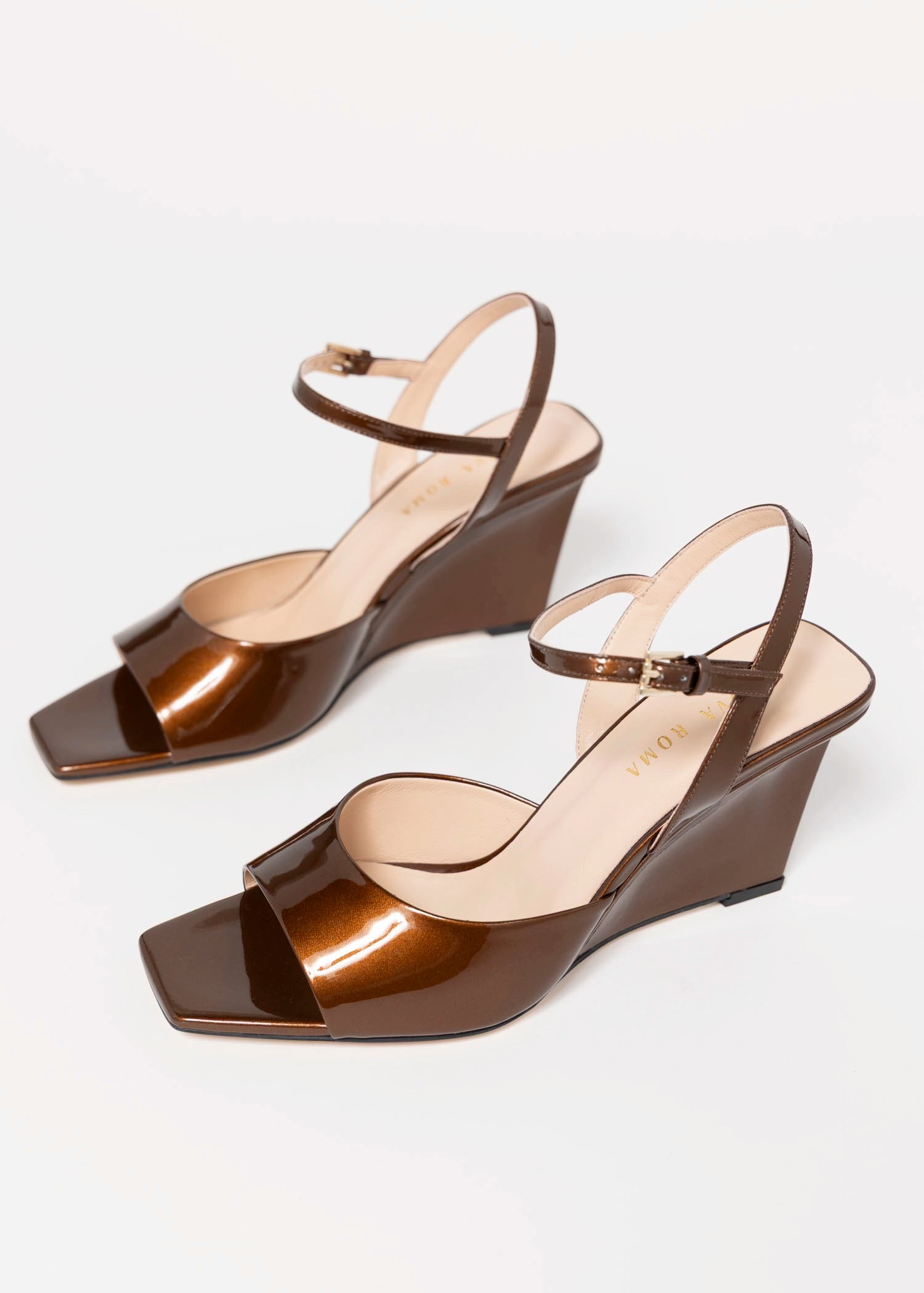 swatch_Bronze Patent wedge sandal
