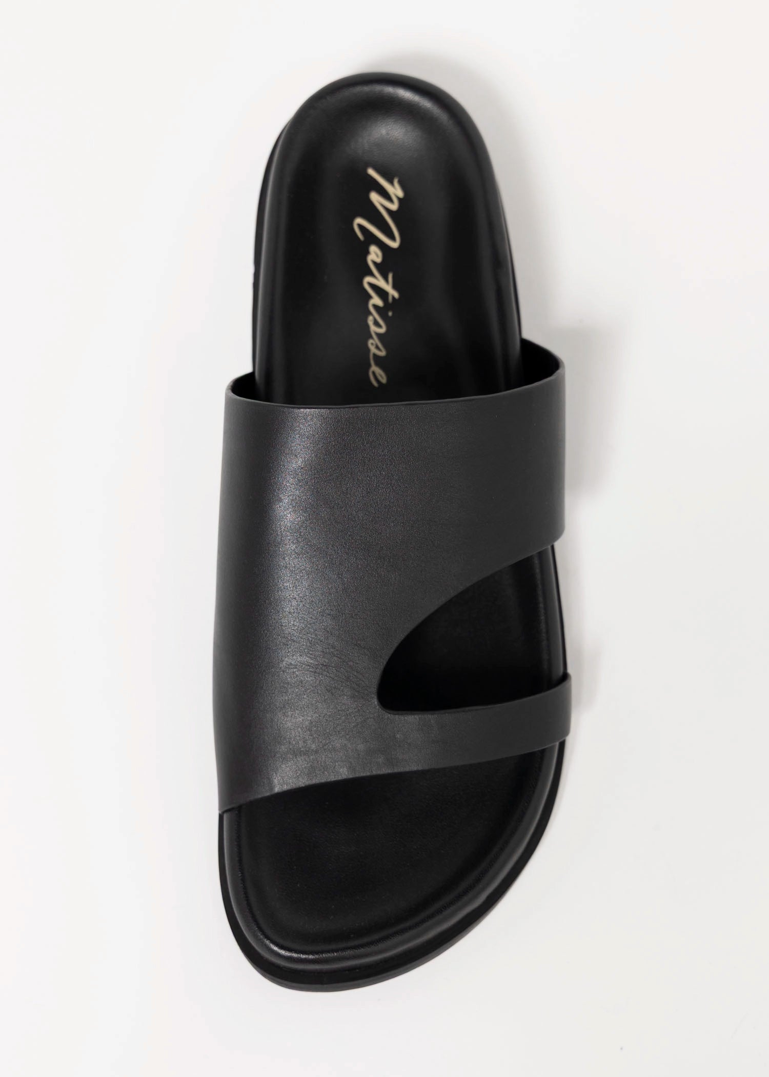 swatch_Black Leather matisse tanner slide sandal
