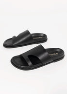 swatch_Black Leather matisse tanner slide sandal
