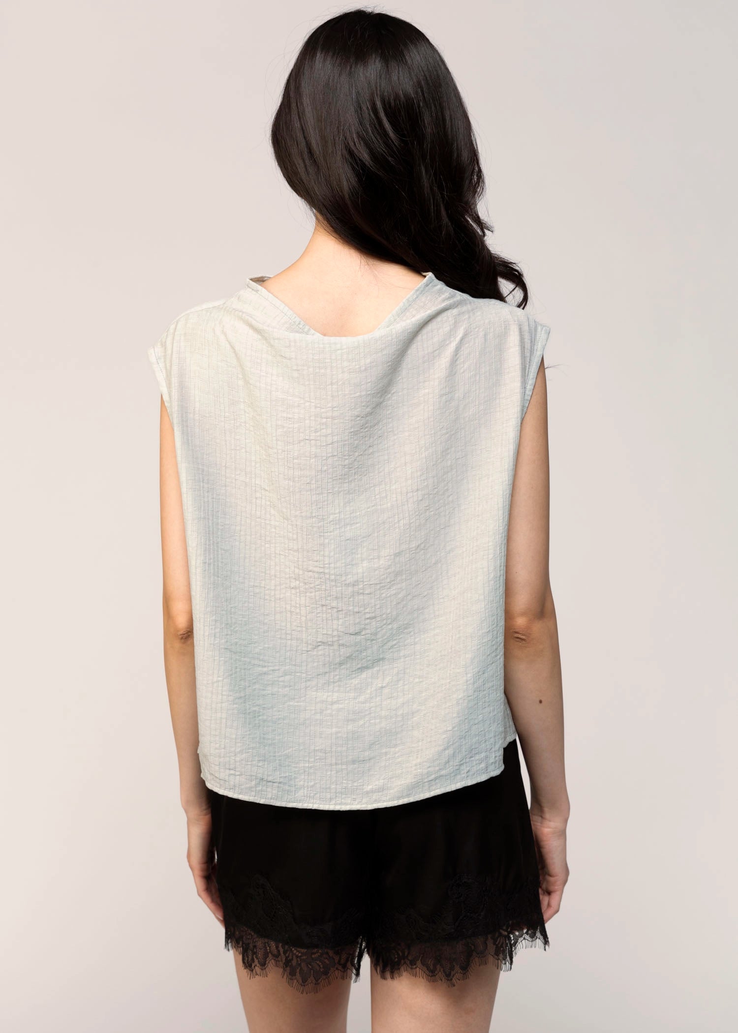 swatch_Cloud sheer mock neck blouse