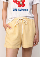 swatch_Yellow drawstring shorts