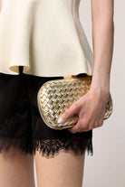 swatch_Gold urban expressions roslyn woven evening clutch