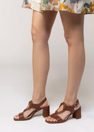 swatch_Brown Leather l'idea heeled leather sandal