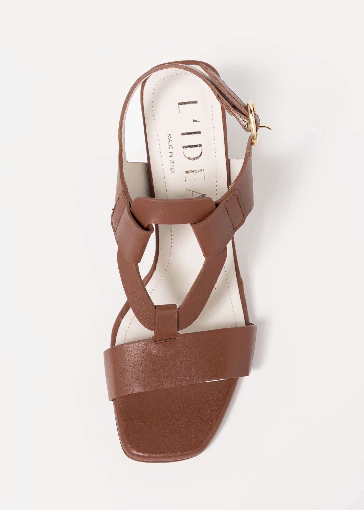 swatch_Brown Leather l'idea heeled leather sandal