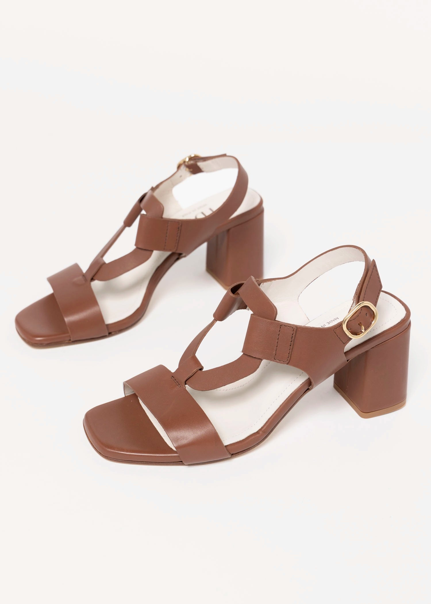 swatch_Brown Leather l'idea heeled leather sandal